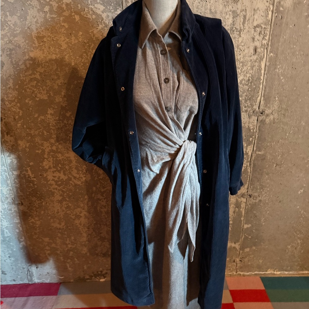 Navy Corduroy Coat